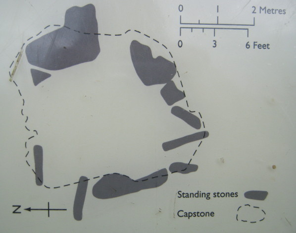 Lligwy Burial Chamber Plan